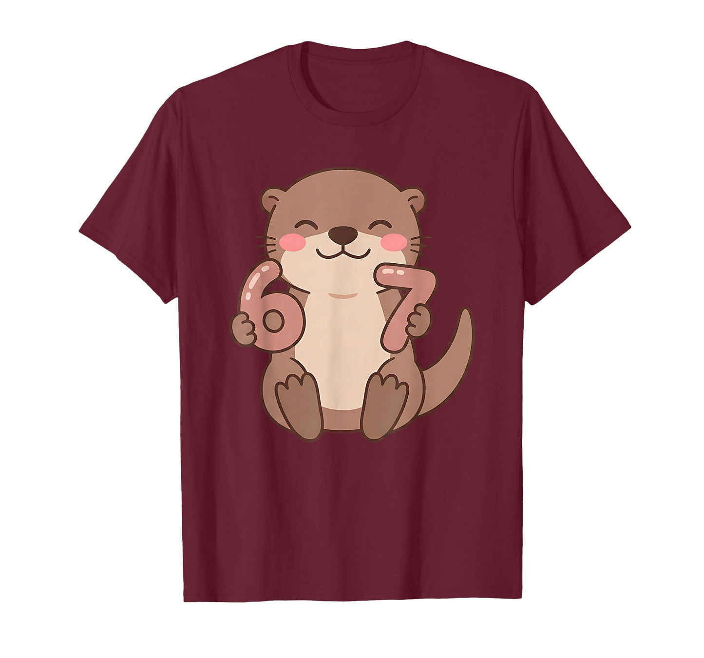 67 Meme Baby Otter 6 7 Funny Six Seven 6-7 Gen Alpha Slang T-Shirt