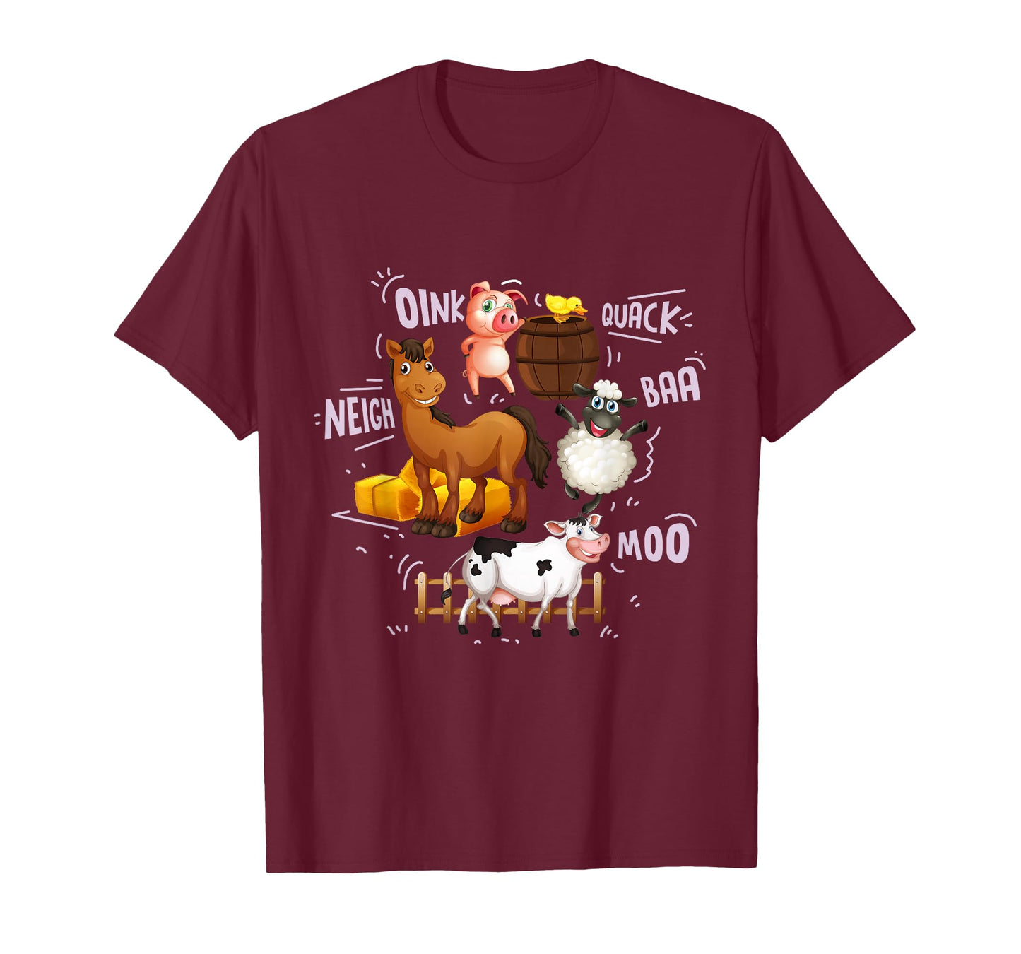 Cute Farm Animals With Sounds T-Shirt
