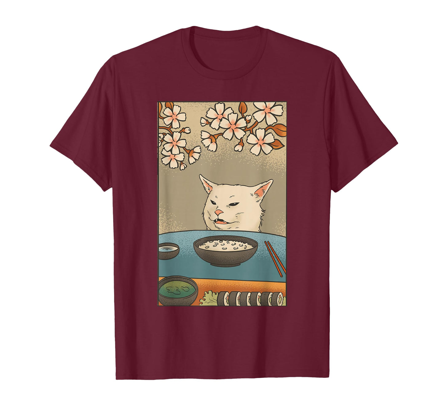 Japanese Style Women Yelling At Cat Meme T-Shirt