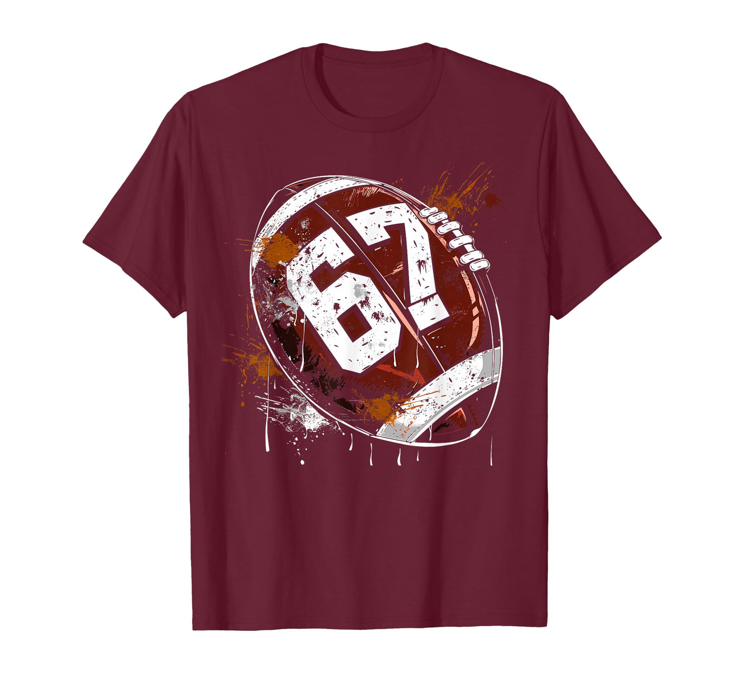 Football 67 Six Seven Alpha Slang 6 7 Meme Kids Teachers Boy T-Shirt