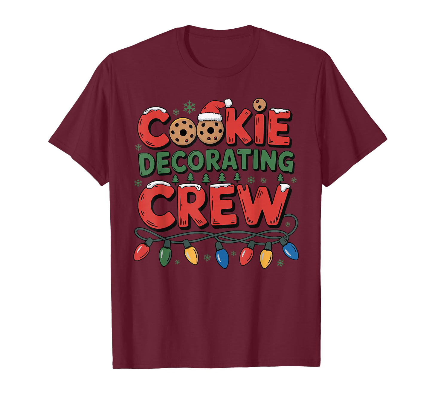 Cookie Decorating Crew Christmas Baking Baker Santa Hat T-Shirt