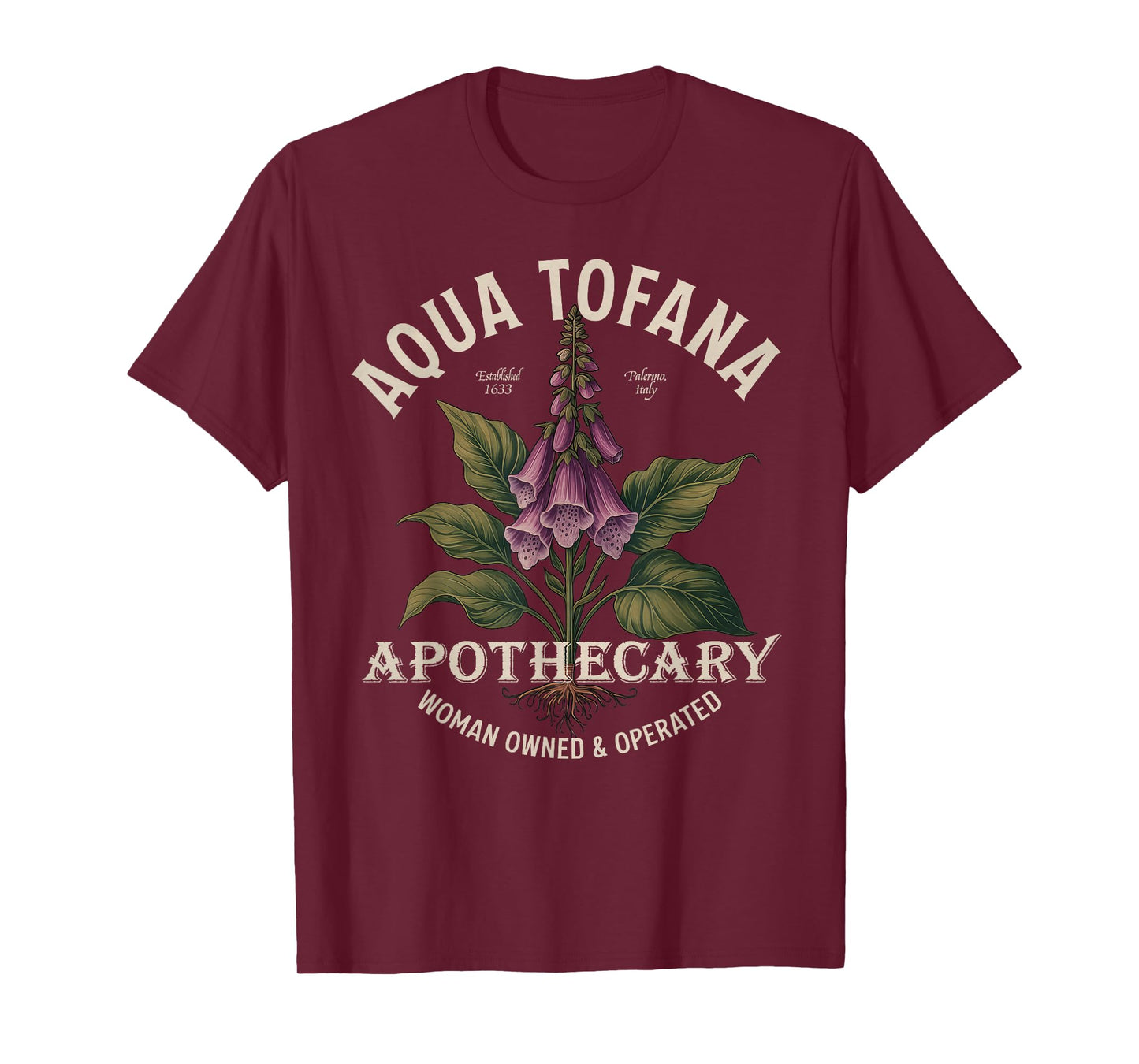 Aqua Tofana Funny Feminist Apothecary Vintage Design T-Shirt