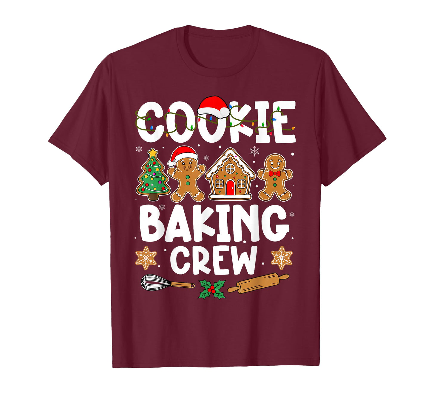 Cookie Baking Crew for Women Kids Men Boy Family Christmas T-Shirt
