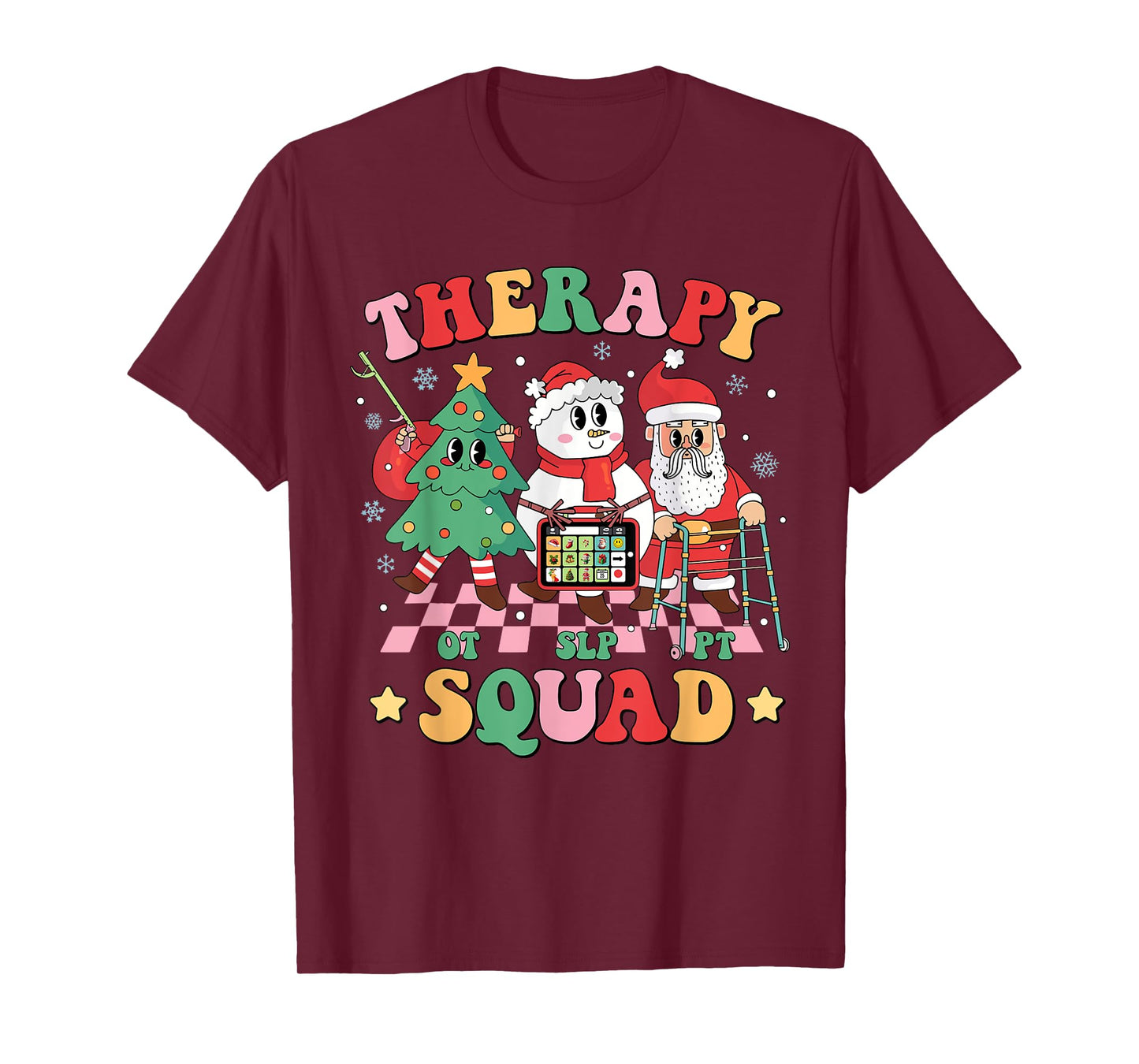 Christmas Therapy Squad SLP OT PT Occupational Therapy Team T-Shirt