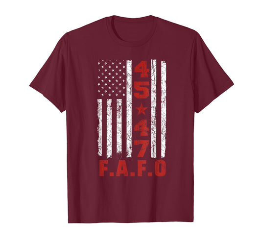 Funny Fafo Trump Shirt President 47 Trump Fafo American Flag T-Shirt