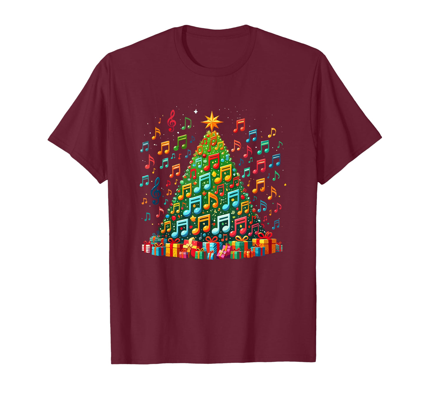 Christmas Tree Musical Note Music Teacher Musician T-Shirt