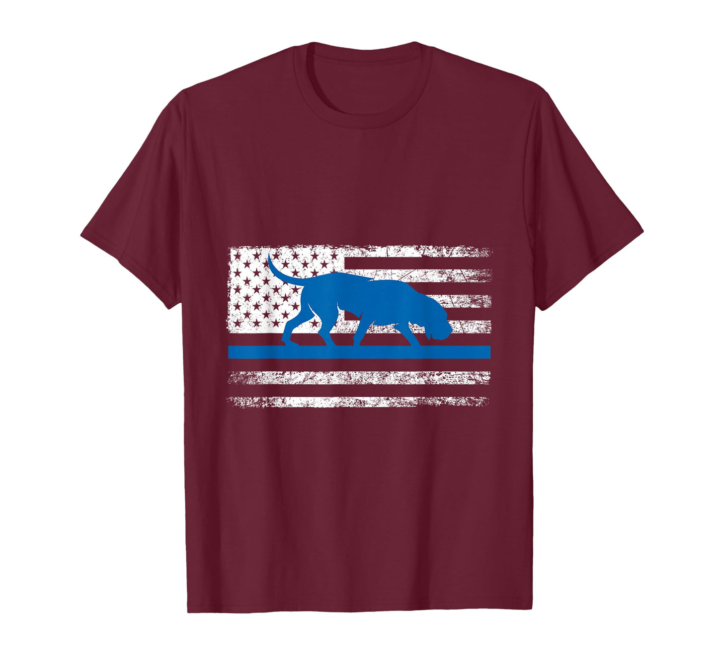 Bloodhound K9 Police Officer USA Flag Thin Blue Line Gift T-Shirt