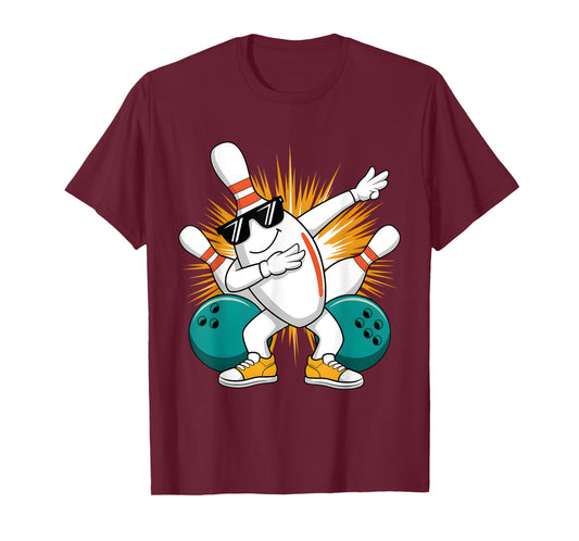 Dabbing Bowling Pin Bowler Player Funny Bowling Men Women T-Shirt