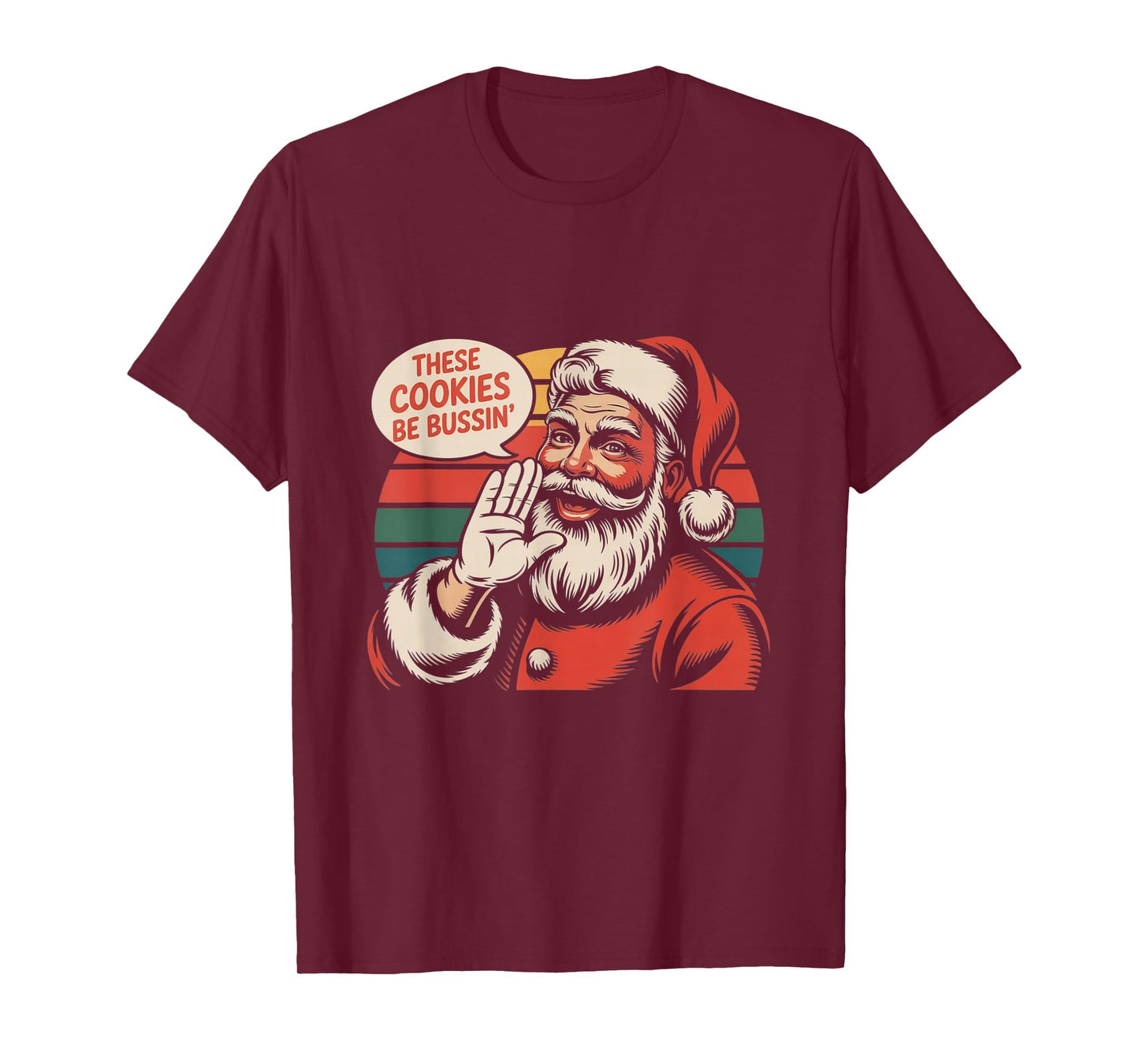 Funny Christmas Cookies Meme Brainrot Santa Claus Boys T-Shirt