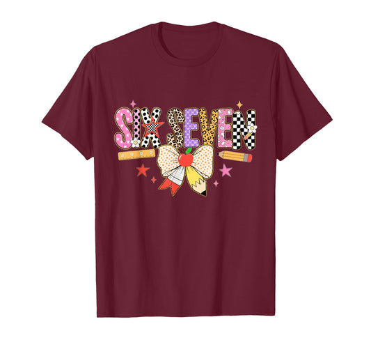 67 Shirt for Teachers 67 Meme Women Teacher Six Seven T-Shirt