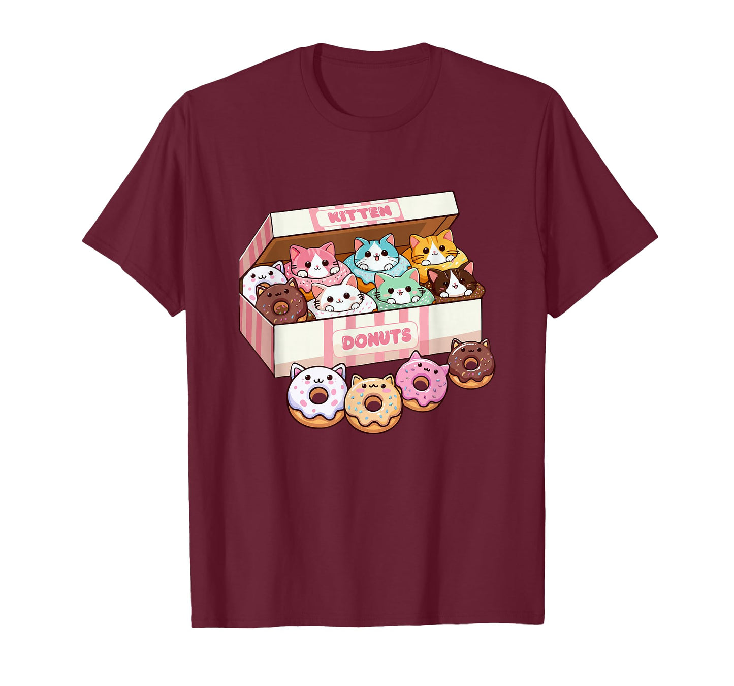 Kitten Donuts Pastry Cat Lover Cute Doughnut Cats T-Shirt