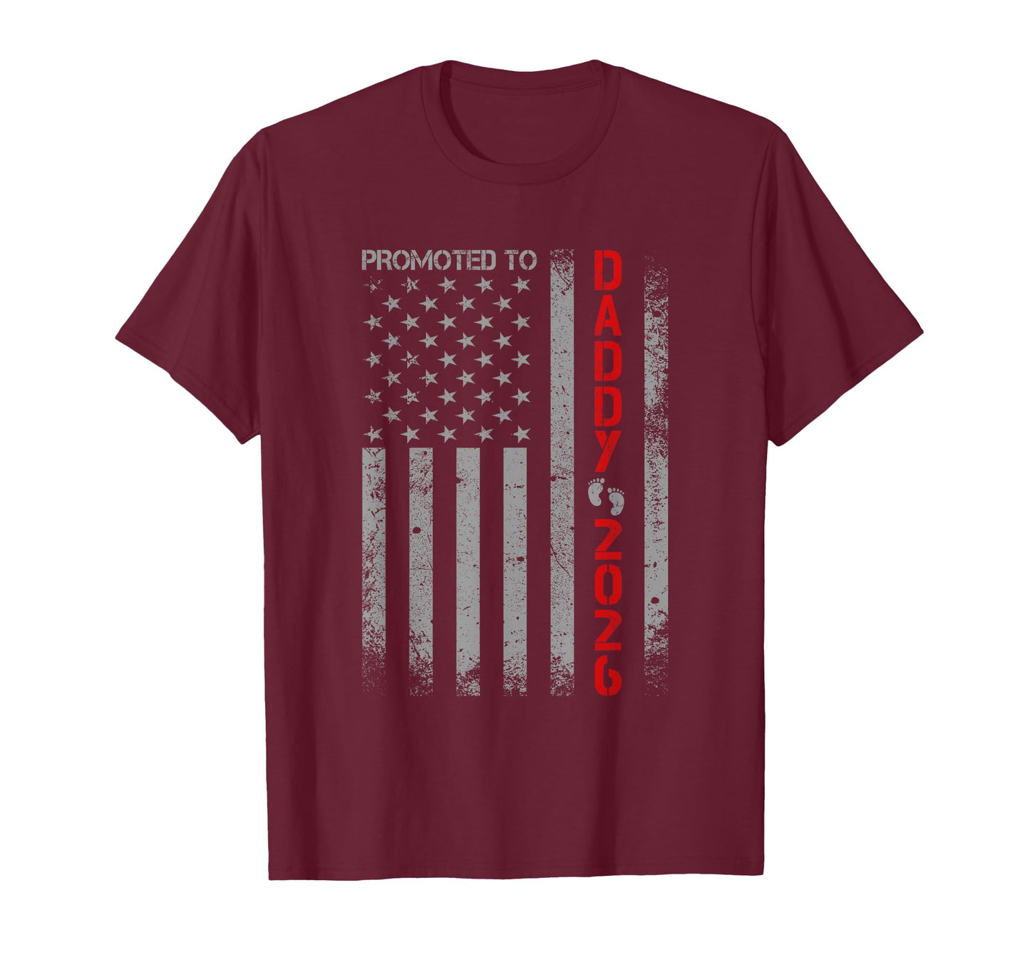 Patriotic Dad 2026 Promoted To Daddy Est 2026 New Dad 2026 T-Shirt