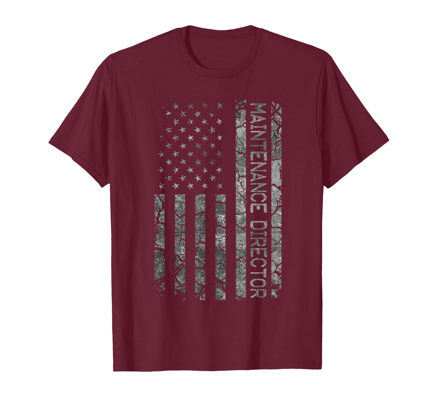 Funny Job Title Worker American Flag Maintenance Director Women Men T-Shirt