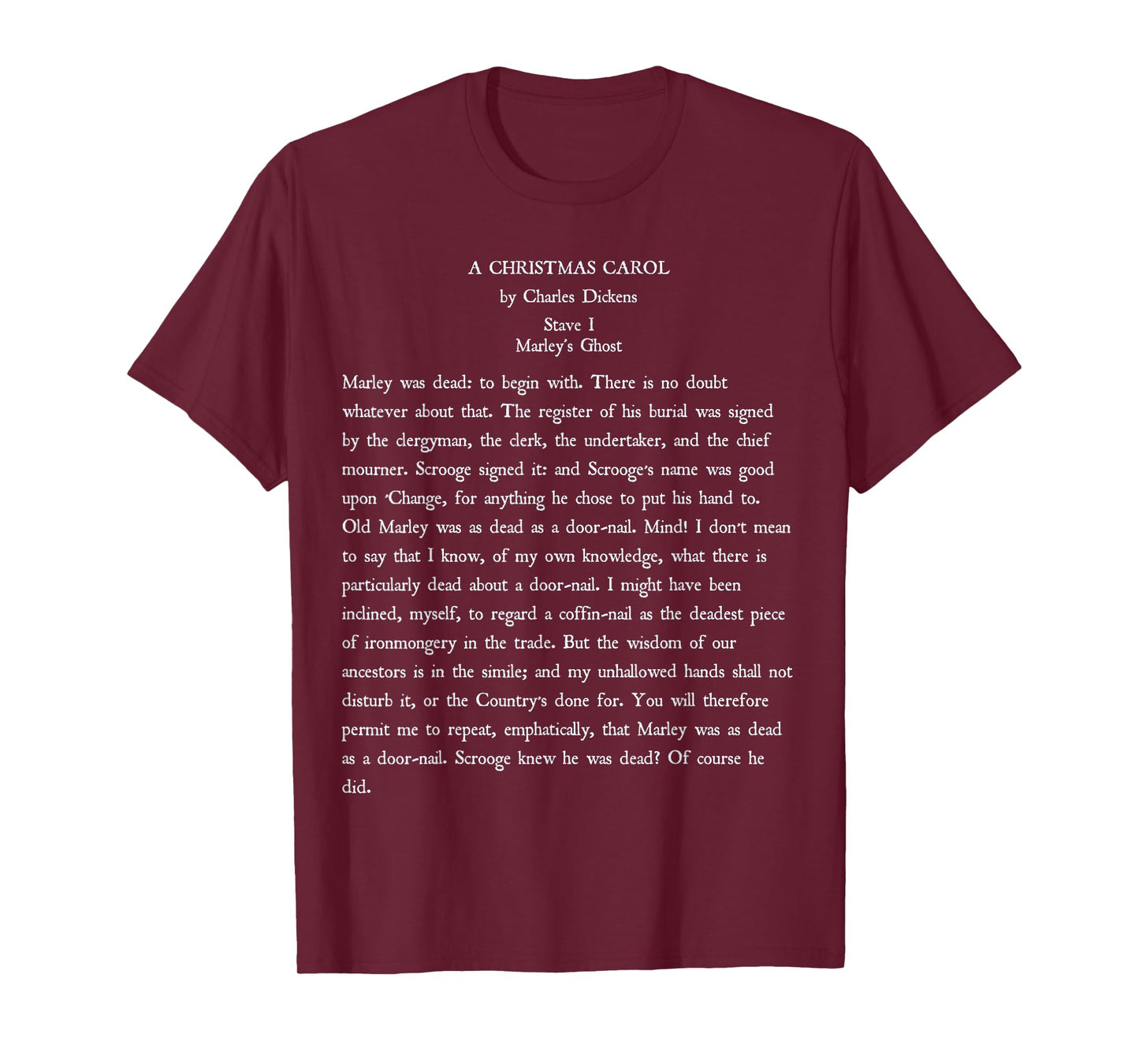 A Christmas Carol Charles Dickens Book Reader Gift T-Shirt