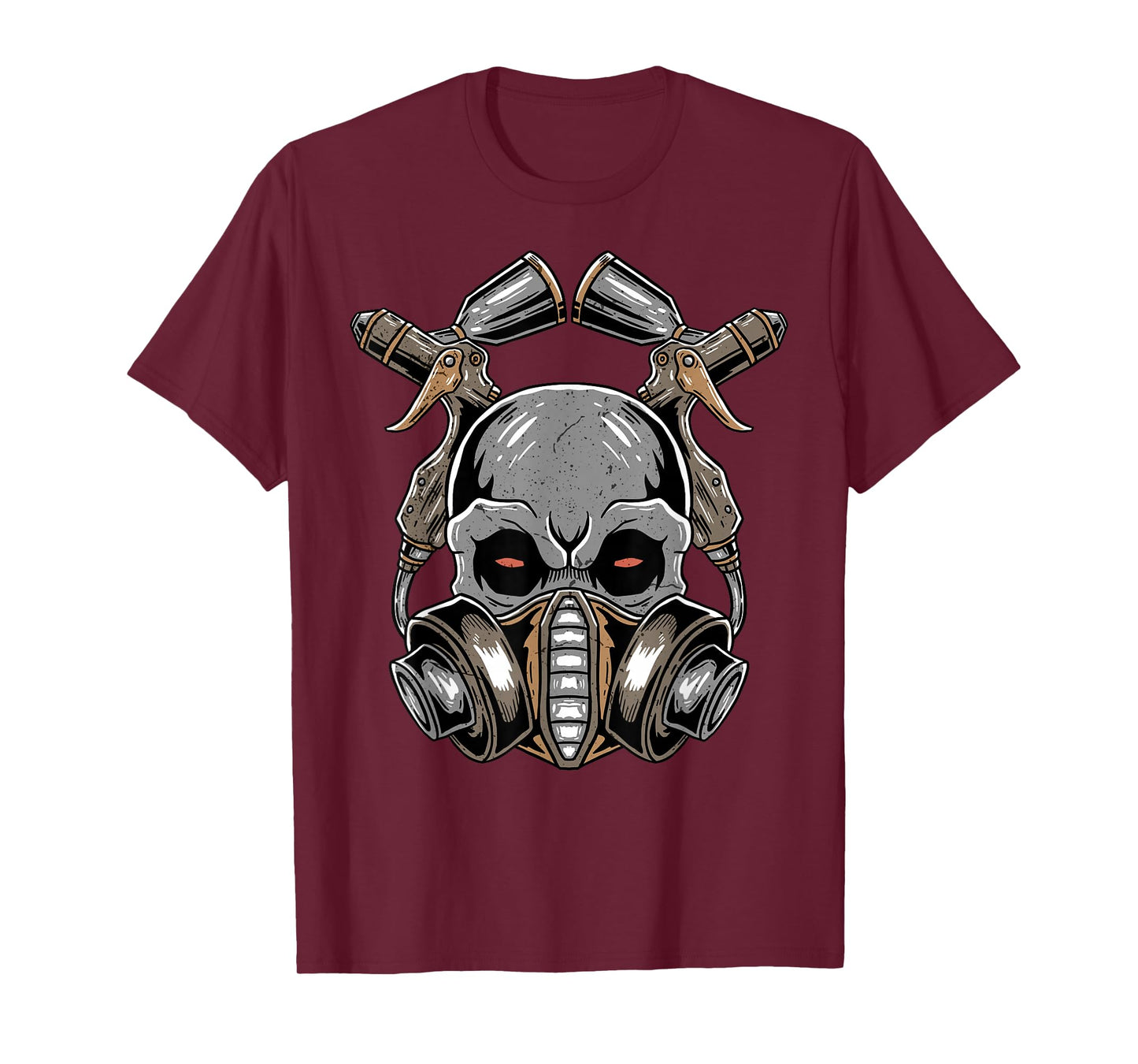 Auto Body Car Vehicle Sprayer Skull Automotive Painter T-Shirt