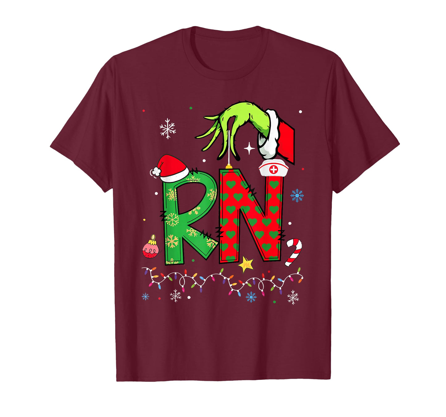 Christmas RN Registered Nurse Holiday Healthcare Xmas Santa T-Shirt