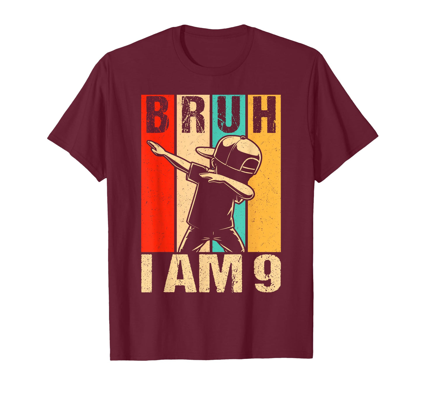9 Year Old Birthday Dabbing Boy Bruh It's My 9th Birthday T-Shirt
