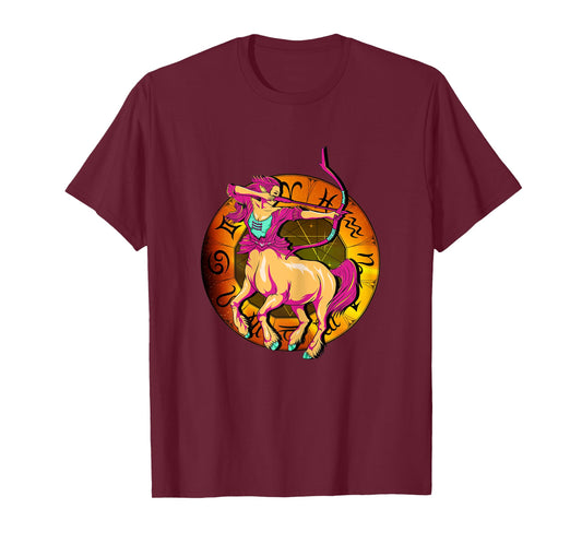Womens Centaur Sagittarius December Horoscope T-Shirt