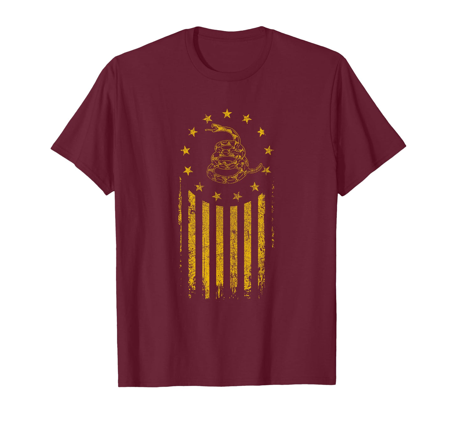 Gadsden Flag Snake - Betsy Ross Flag, 13 Colonies Vintage T-Shirt