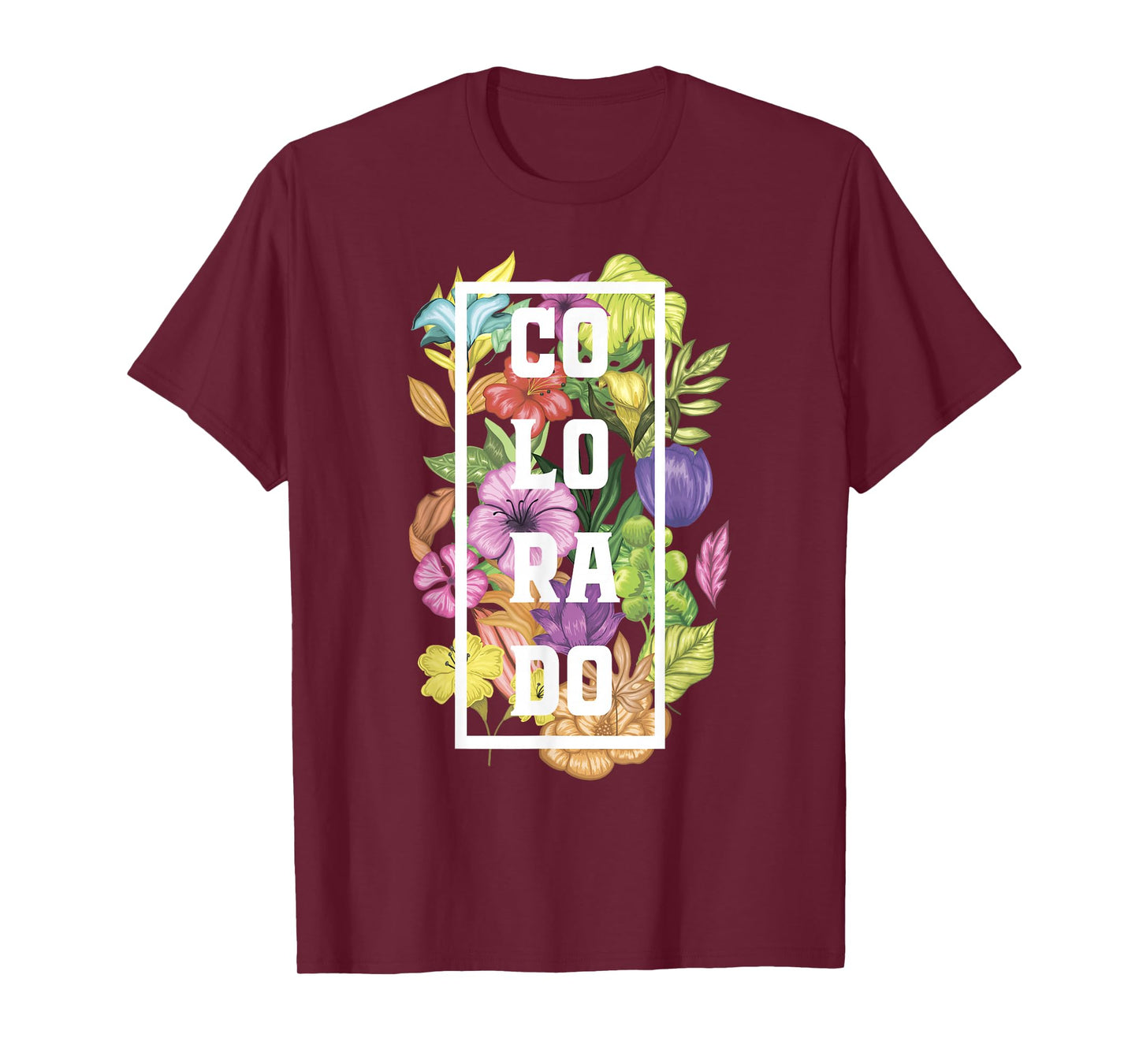 Colorado Flowers Rocky Mountains Skiing Camping Climbing T-Shirt