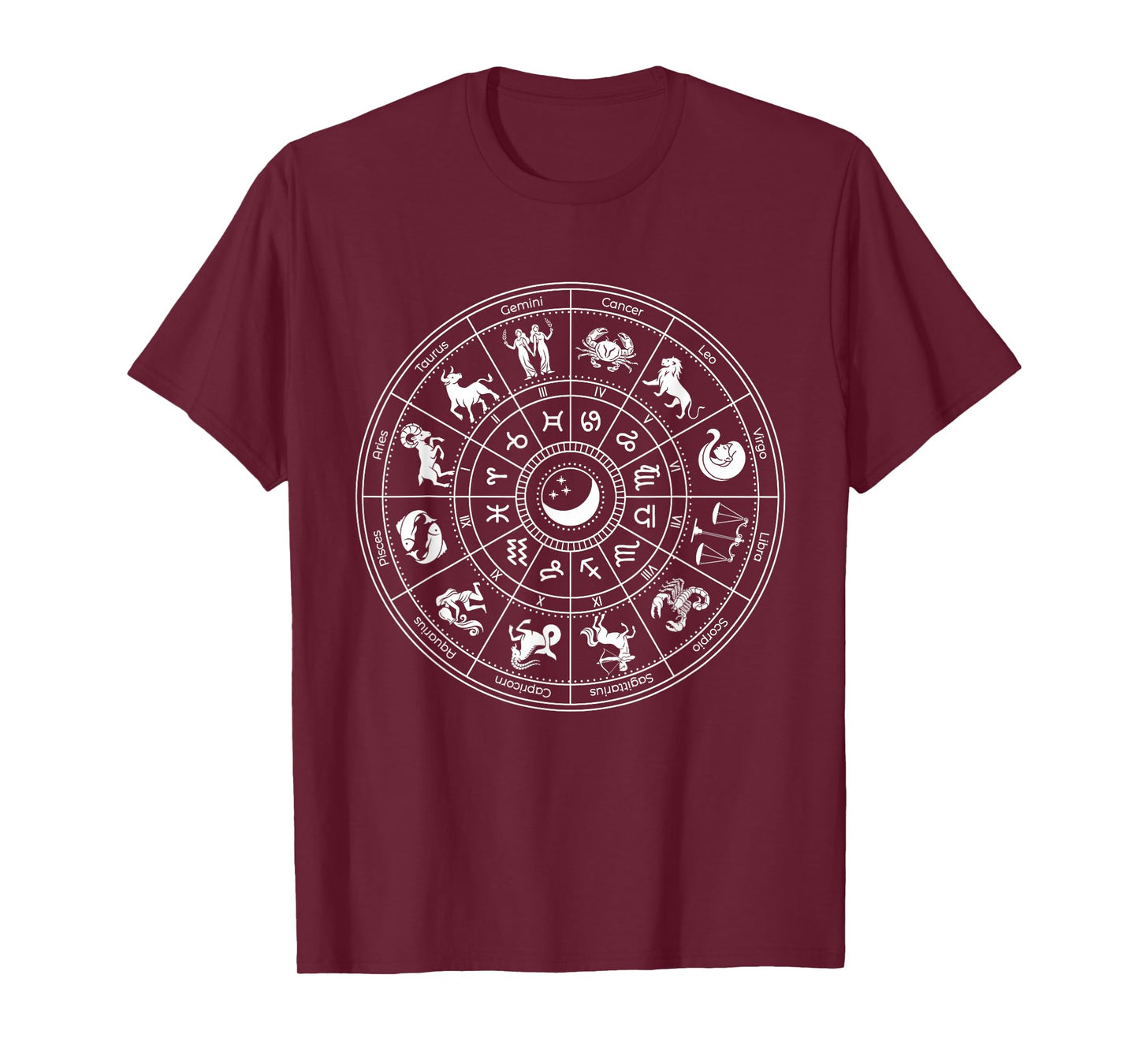 Zodiac Wheel Vintage Zodiac Signs For Astrology Lover T-Shirt