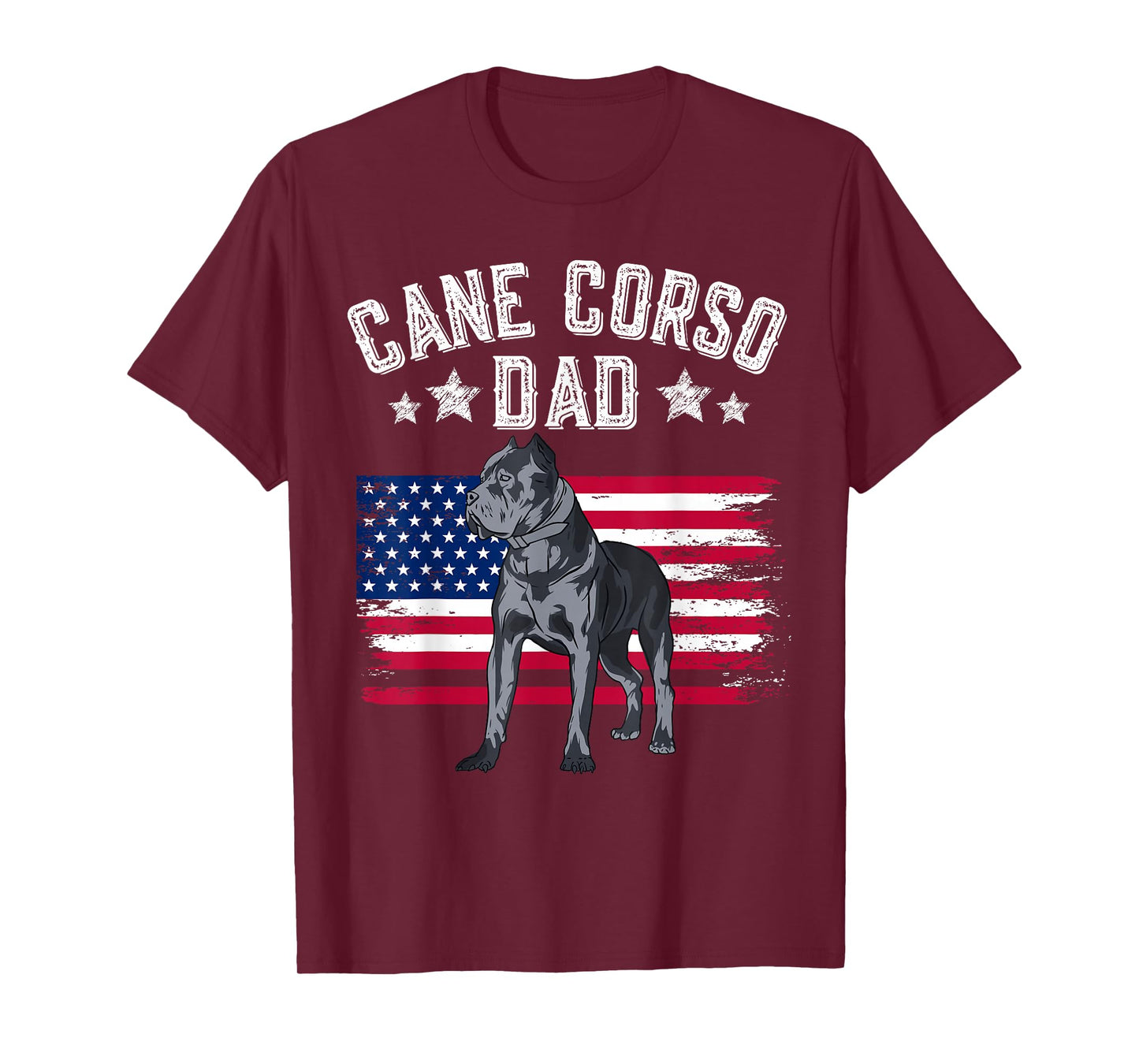 Cane Corso Dad American Flag Best Italian Mastiff Dog Lover T-Shirt