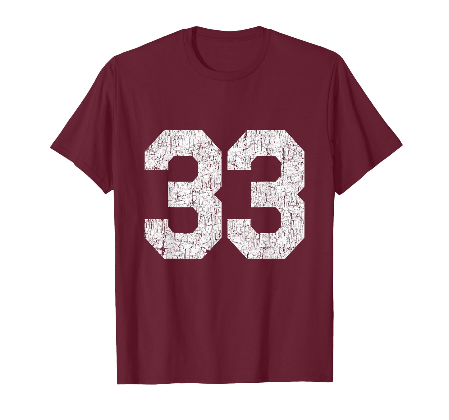 #33 Jersey Uniform Varsity Sports Number, 33rd Birthday T-Shirt