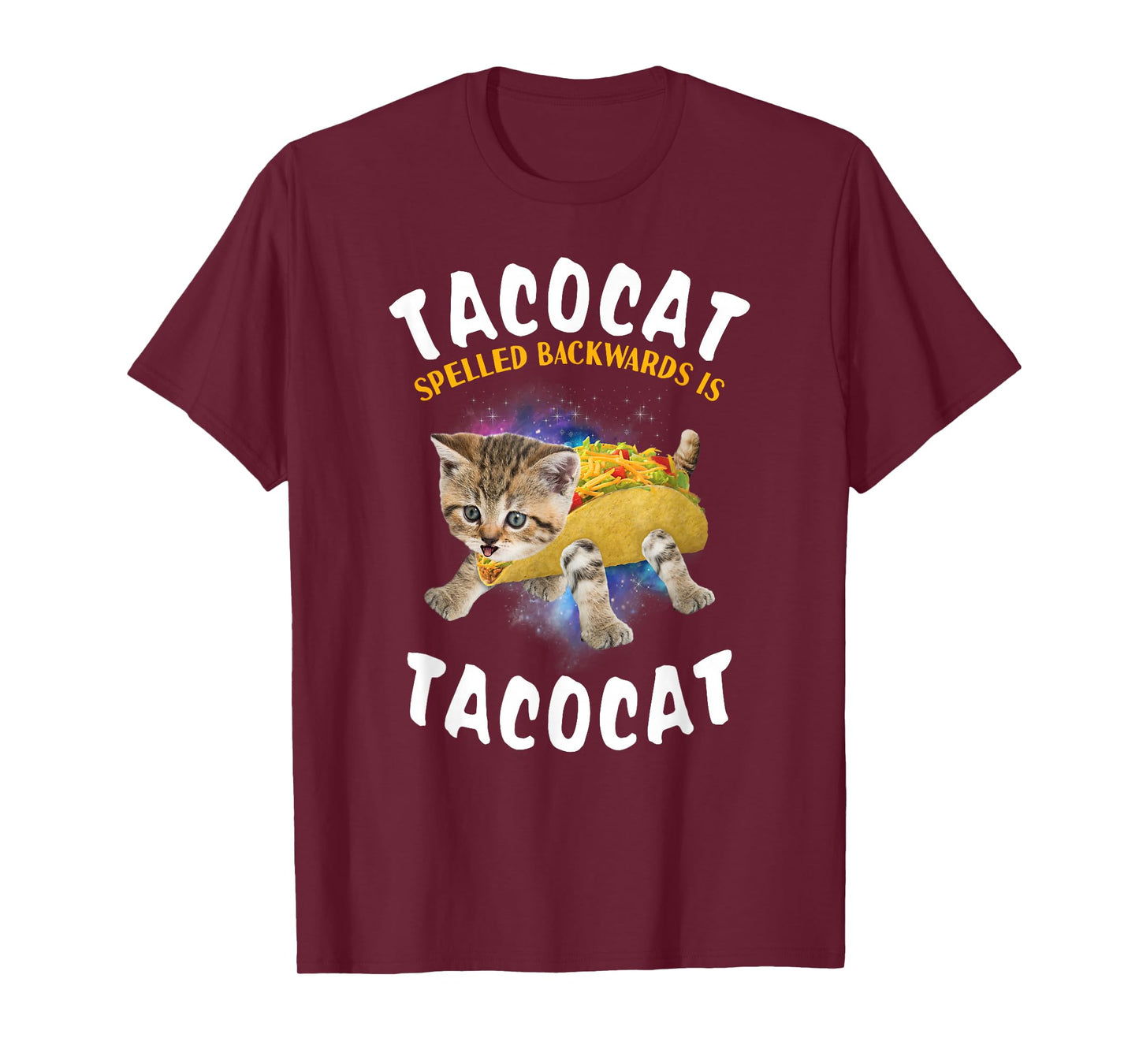 Tacocat Spelled Backward is Tacocat Cat and Taco Lover T-Shirt