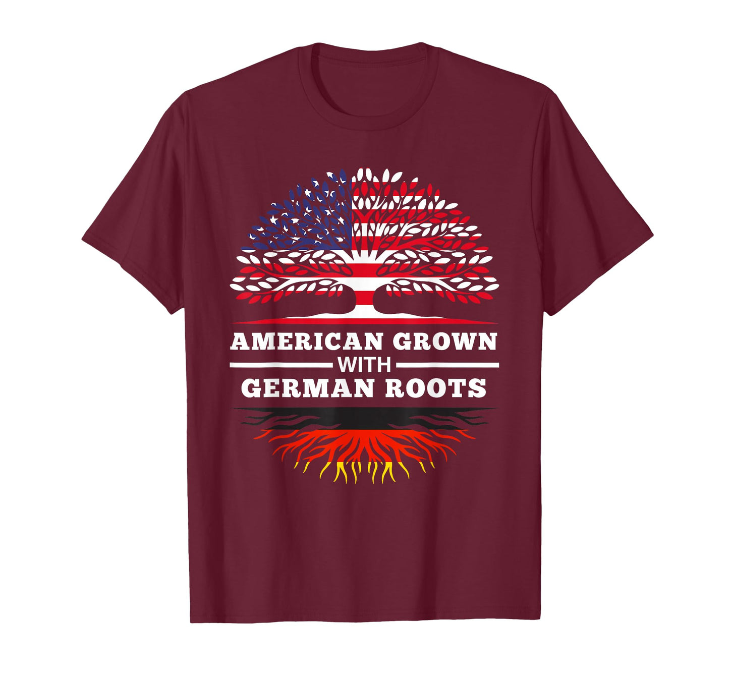 American Grown with German Roots Family Heritage Germany T-Shirt Small