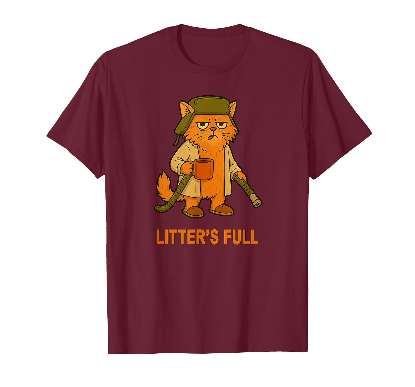 Litter’s Full Funny Cat Lover Feline Humor Christmas Vintage T-Shirt