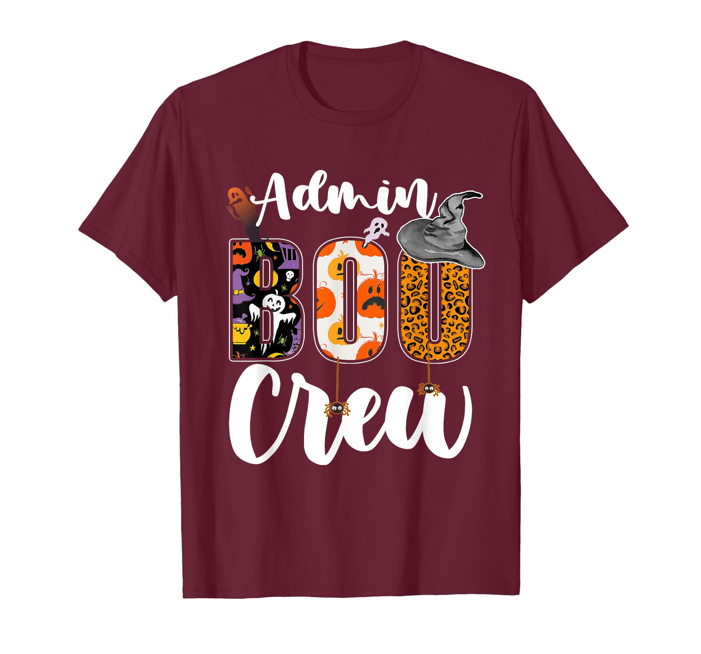 Admin Boo Crew Halloween Matching Administrator Funny T-Shirt