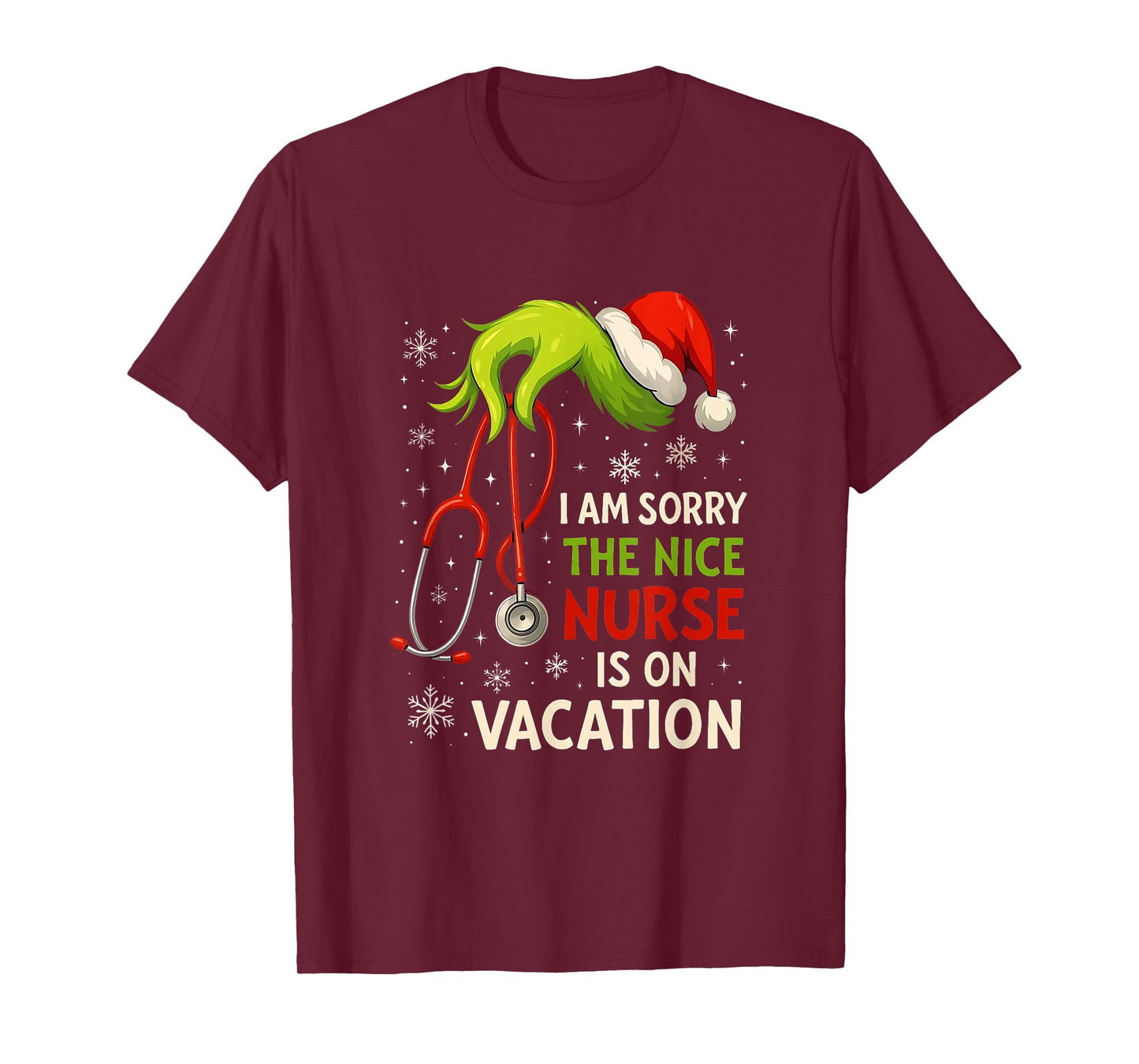 Christmas I Am Sorry The Niche Nurse Funny Santa Hat Medical T-Shirt