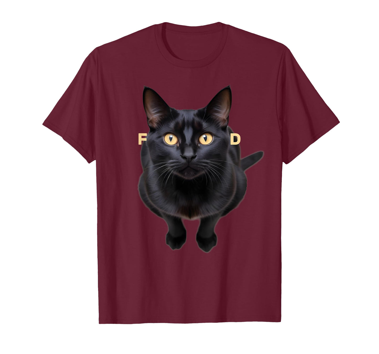 Funny Black Cat Food Men Women Girls Kids T-Shirt