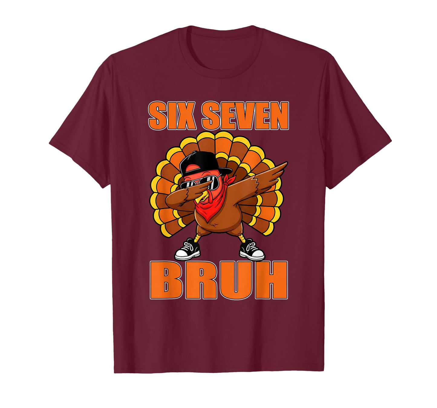 Six Seven 67 Turkey Dabbing 6 7 Thanksgiving Men Boys Kids T-Shirt