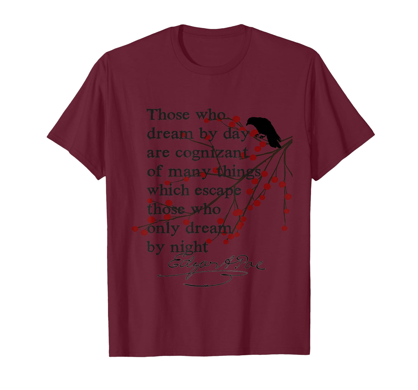 Edgar Allan Poe Shirt Bookworm Gifts Writer English Teacher T-Shirt