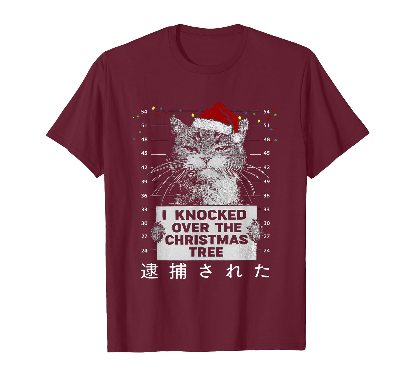 Funny Christmas Cat I Knocked Over The Christmas Tree T-Shirt