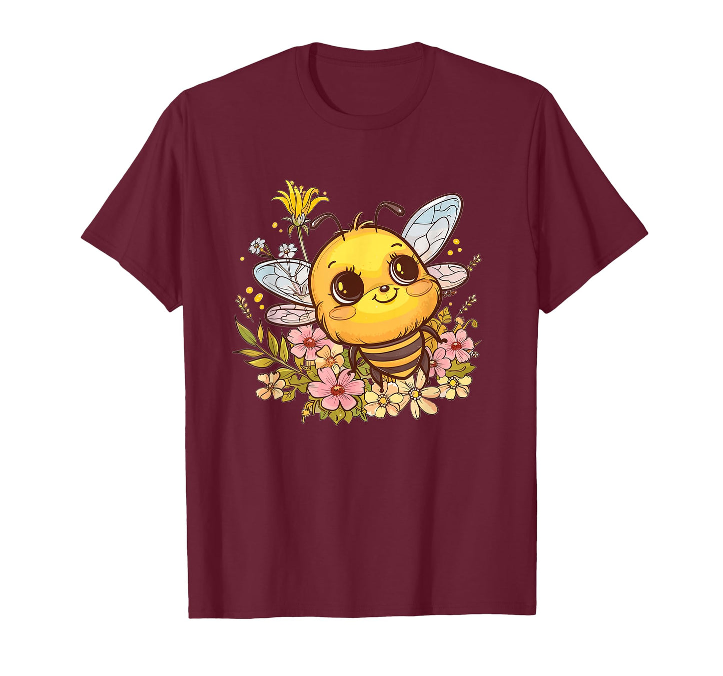 Cute Bee with Flowers I Kids Bee T-Shirt