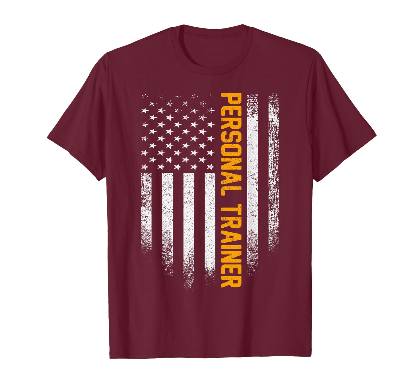 Vintage USA Personal Trainer American Flag Patriotic Funny T-Shirt