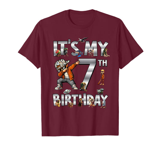 It's My 7th Birthday Dabbing Boy Italian Brainrot Meme T-Shirt