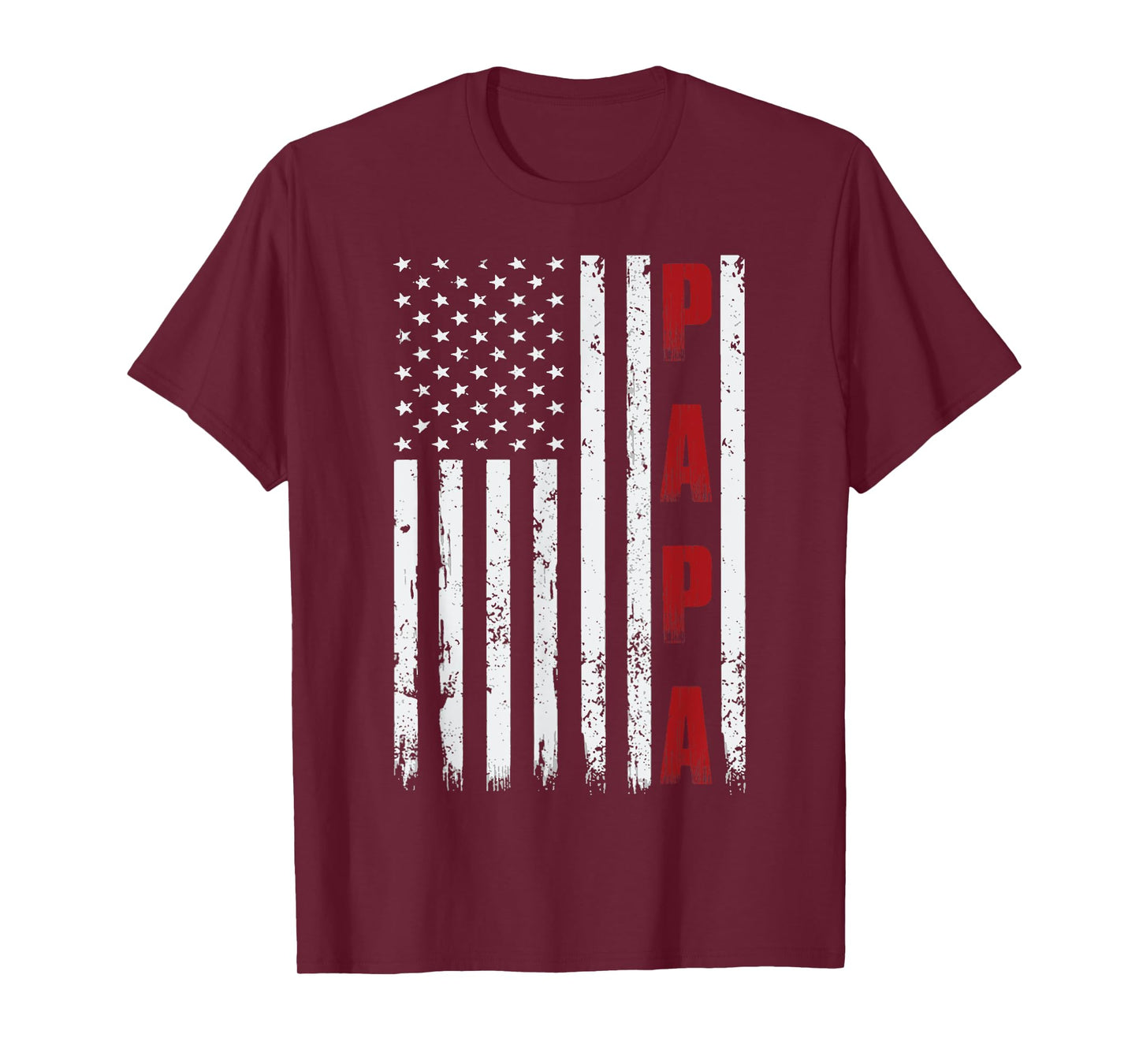 Proud Papa Flag Funny Fathers Day 2026 from Grandchildren T-Shirt