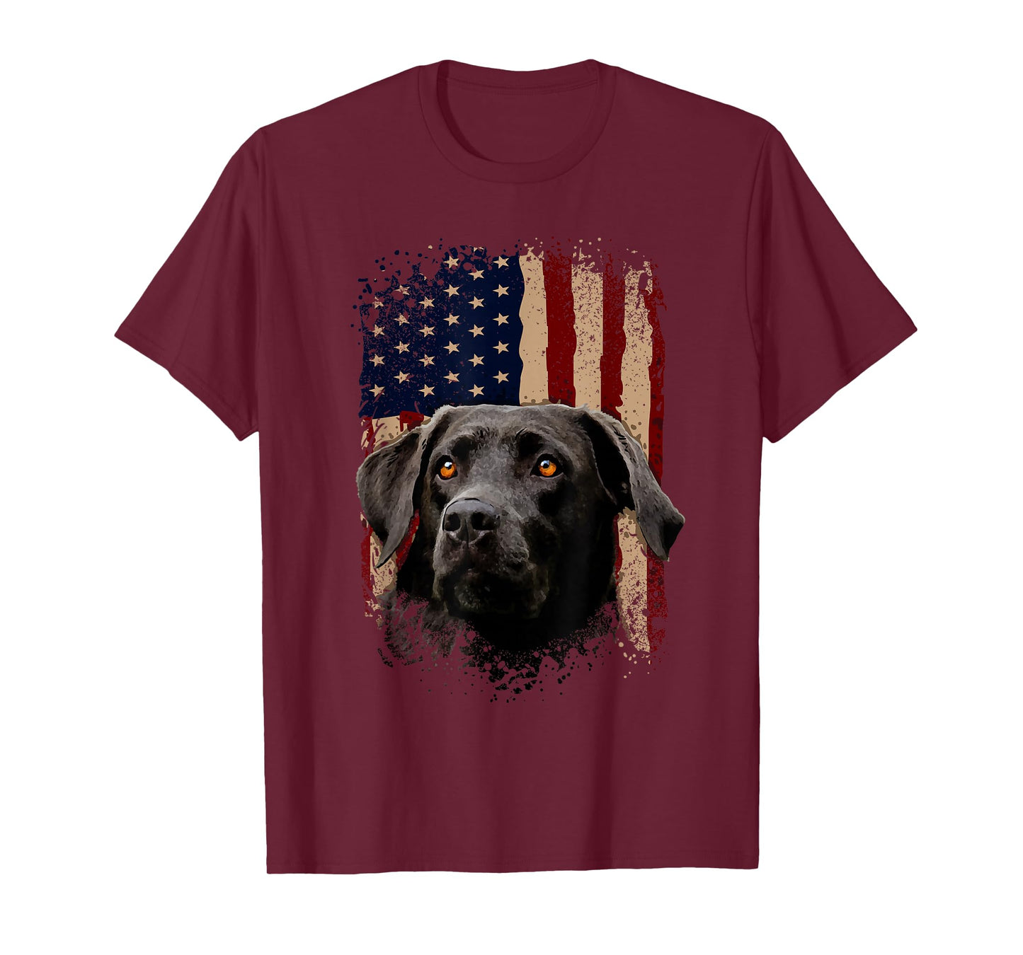 American Black Labrador USA Flag Lab Owner T-Shirt