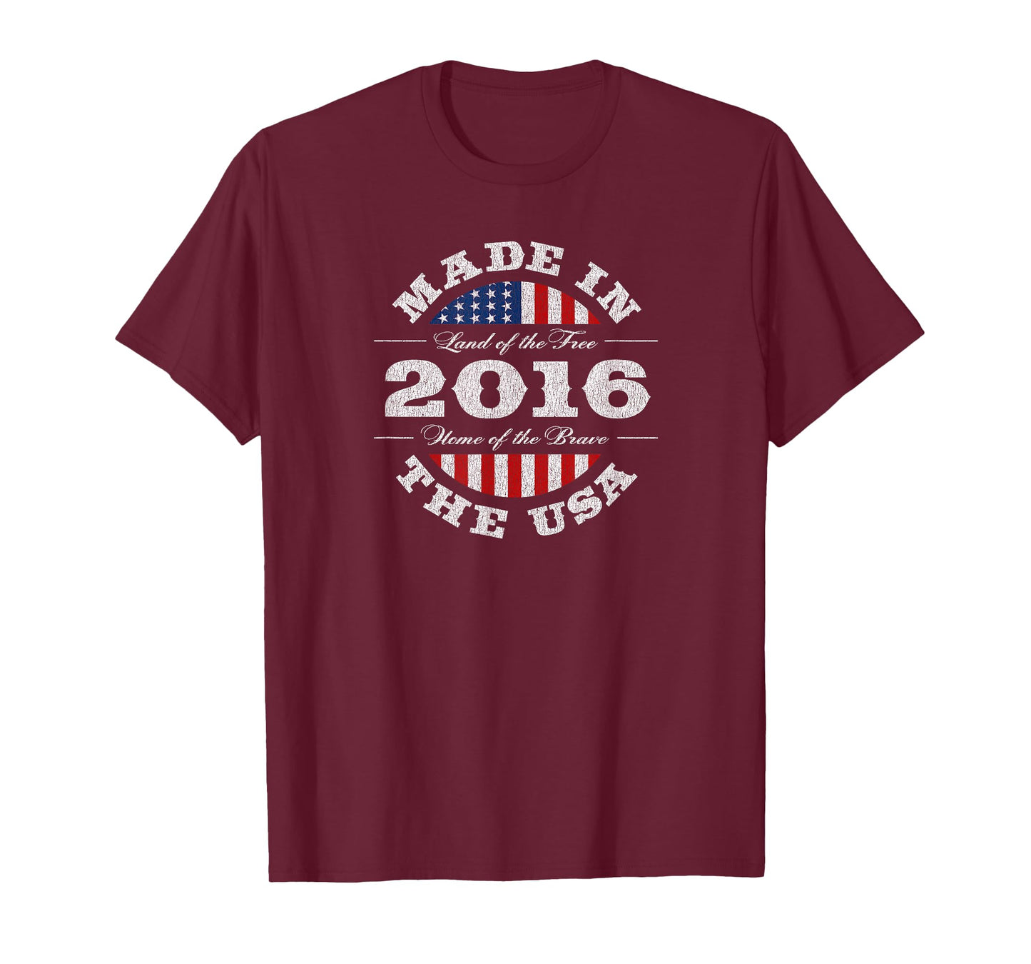 9 Year Old Patriotic American USA Flag 2016 9th Birthday T-Shirt