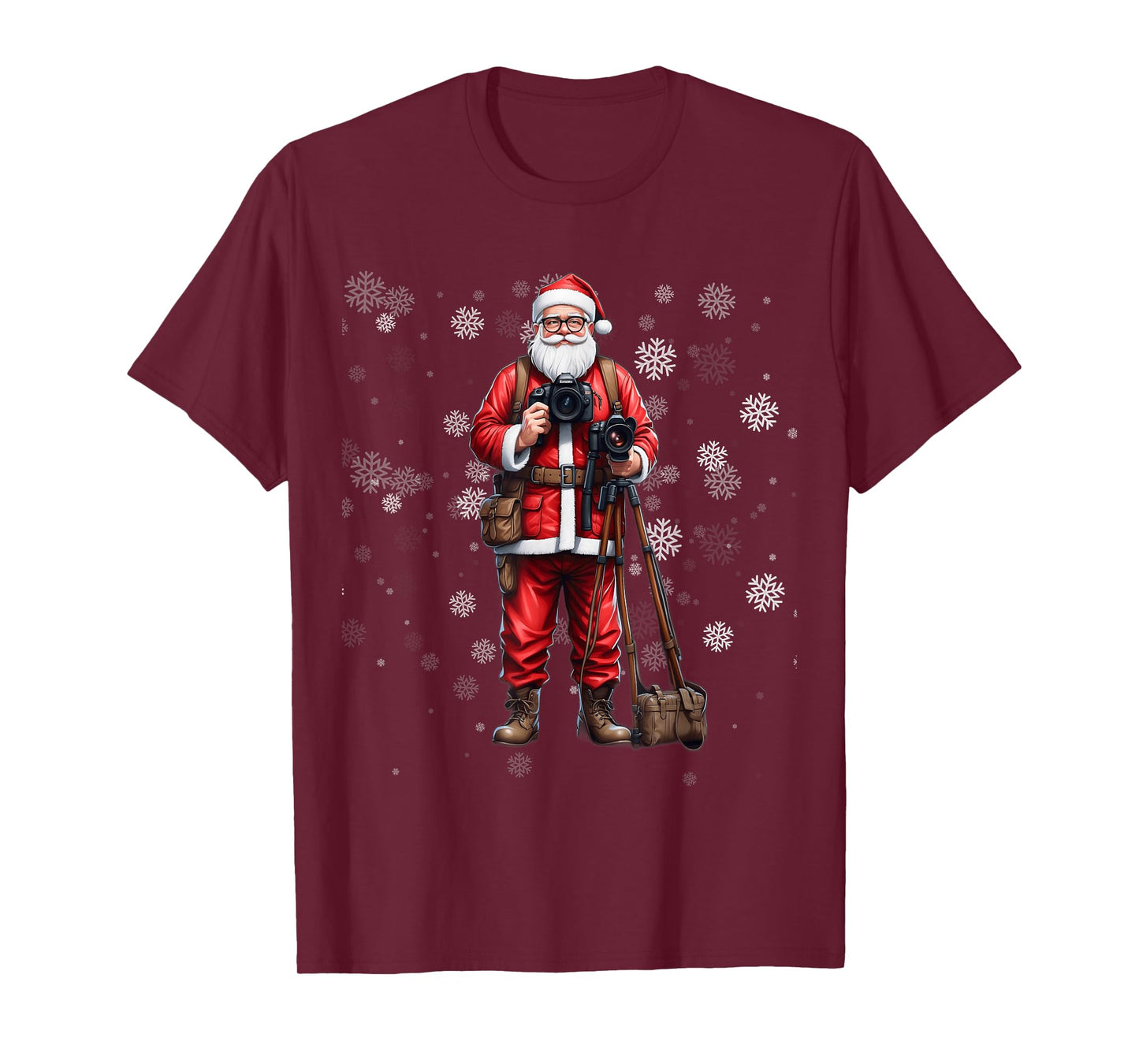 Santa Photographer Funny Holiday Christmas Pajama T-Shirt
