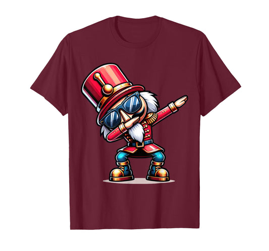 Christmas Nutcracker Dabbing Boys Santa Xmas Funny T-Shirt