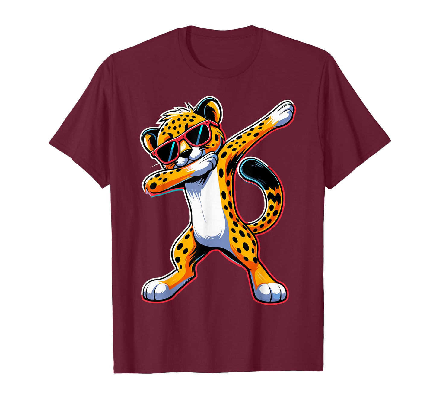 Dabbing Cheetah Sunglasses Animal Cheetahs T-Shirt