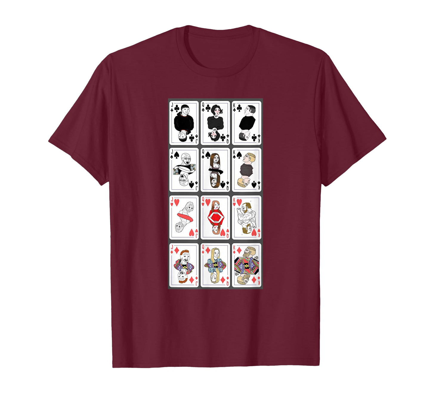 Wojak Meme Playing Cards T-Shirt