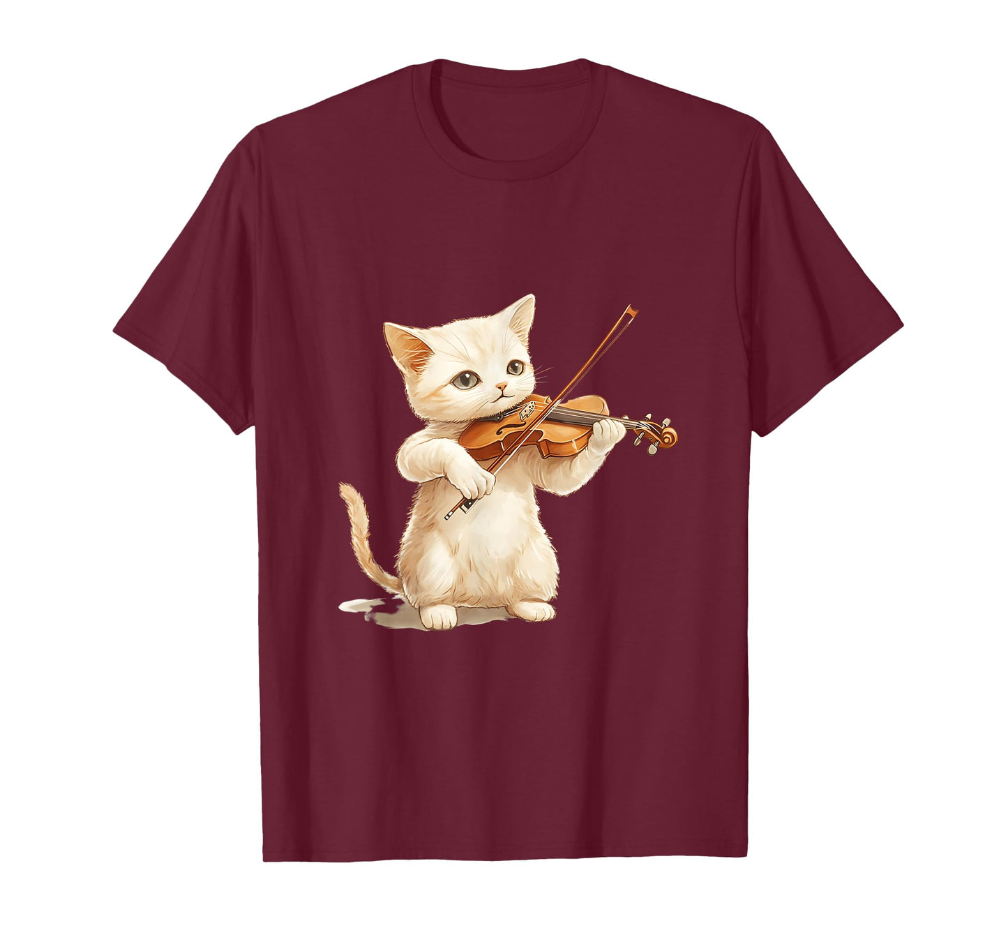 Funny Cat playing Violin for Cat and Violins lovers Music T-Shirt