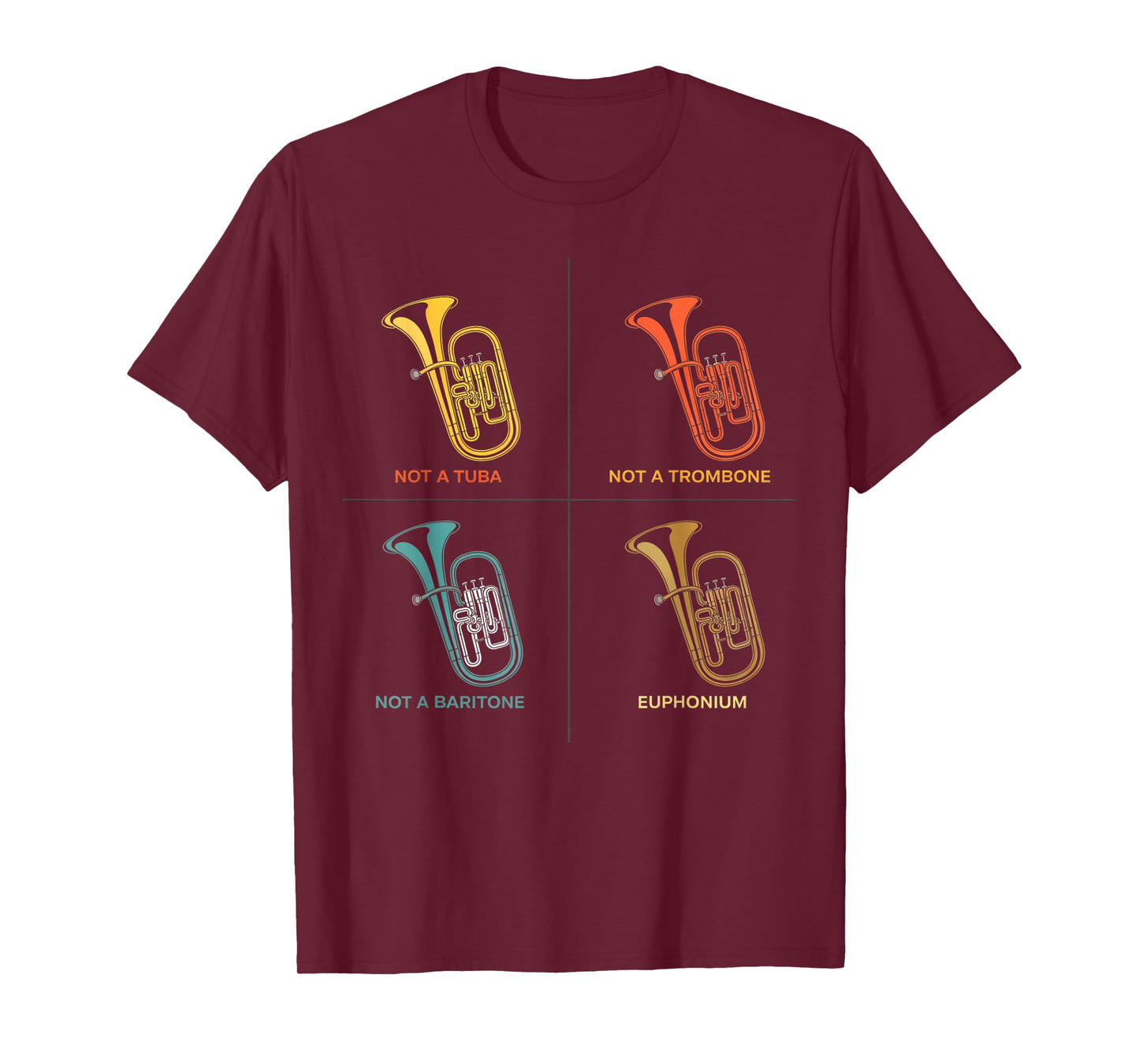 Euphoniumist Marching Band Baritone Vintage Euphonium T-Shirt