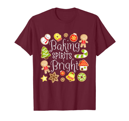 Baking Spirits Bright Christmas Gingerbread Lover Xmas Party T-Shirt