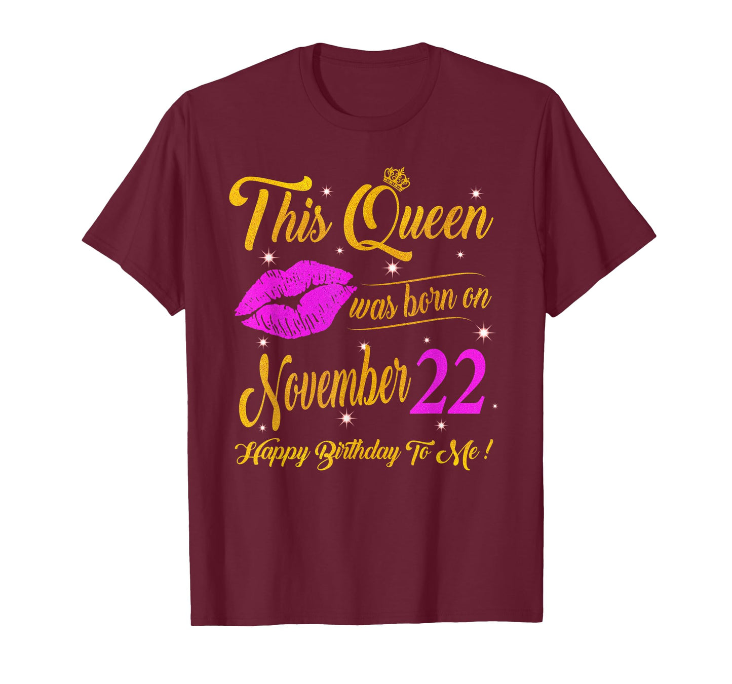This Queen Was Born On November 22 Birthday Gift High Heels T-Shirt